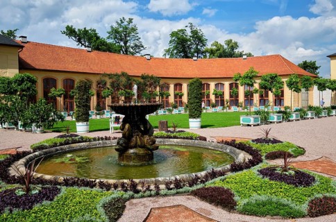 Dolphin Fountain and Orangery