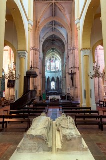 Recumbent statues of Saint Mayeul and Saint Odilon in Priory church of St-Peter and St-Paul of Souvigny