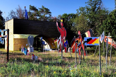 German Unity Sculpture Park at the former Henneberg-Eussenhausen border crossing