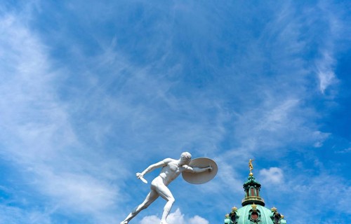 Warrior statue from the south portal of Charlottenburg Palace
