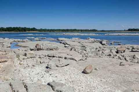 River at low level