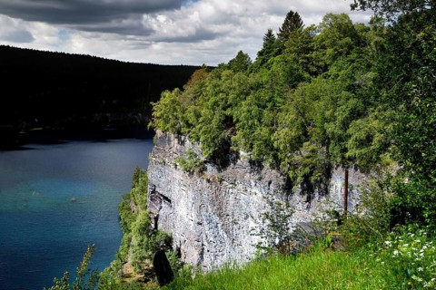 Flooded open-cast mine