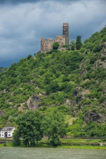 Castle Maus overlooking the Rhine river