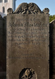Talking gravestones at the cemetery in front of St. Clemens church