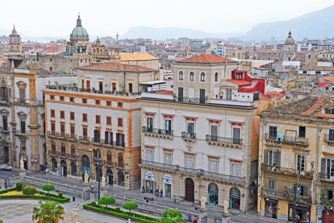 View over Palermo from the Cathedral of Palermo