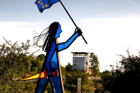 German Unity Sculpture Park at the former Henneberg-Eussenhausen border crossing