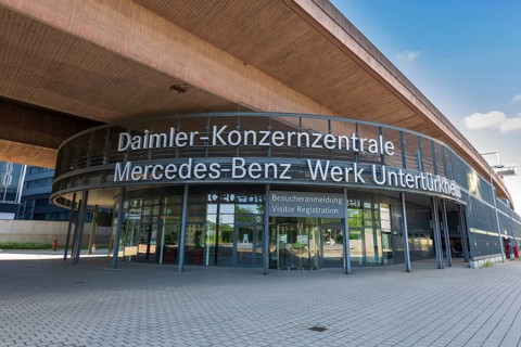Main Entrance Daimler Group Headquarters Mercedes-Benz Plant Stuttgart Untertuerkheim