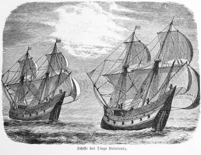 Ships of Diego Velasques´ fleet