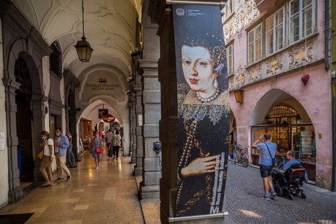 Arbours in the Laubengasse in Bolzano