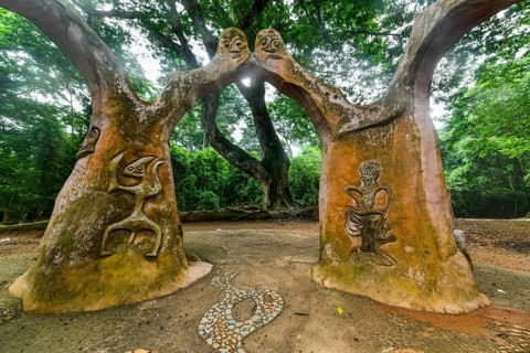 Voodoo scultpures in the Unesco site Osun-Osogbo Sacred Grove