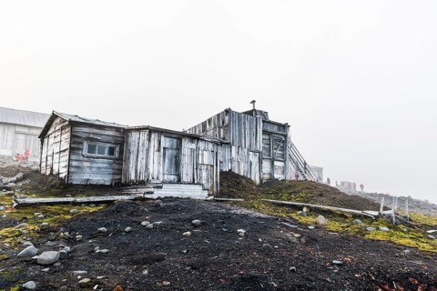 Historical meteorological Sedov station in Tikhaya bay on Hooker island