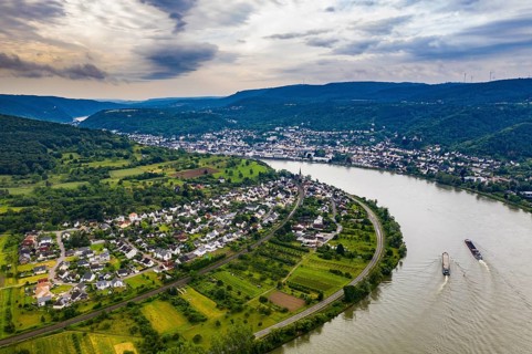 View from the Gedeonseck down to the Rhine at Boppard