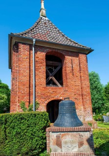 Freestanding bell tower of the dike church in Carolinensiel