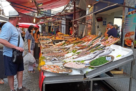 Large selection of fish and seafood