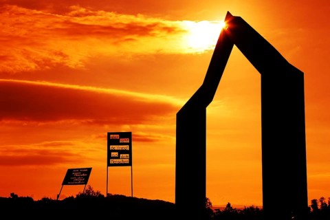 German Unity Sculpture Park at the former Henneberg-Eussenhausen border crossing
