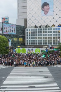 Shibuya crossing busiest road crossing in the world