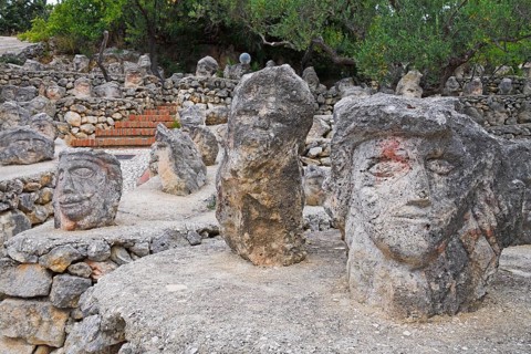 Thousands of sculpted figures by artist Filippo Bentivegna at Il Castello Incantato