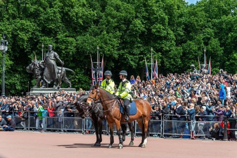 Two policemen on horseback