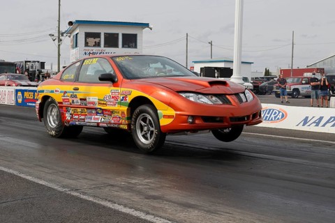 Jump start of a race car