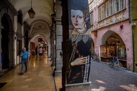 Arbours in the Laubengasse in Bolzano