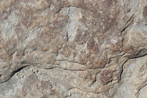 Stone pattern in a dry riverbed