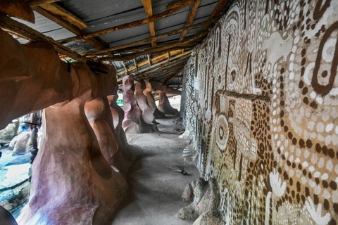 Sacred house in the Unesco site Osun-Osogbo Sacred Grove