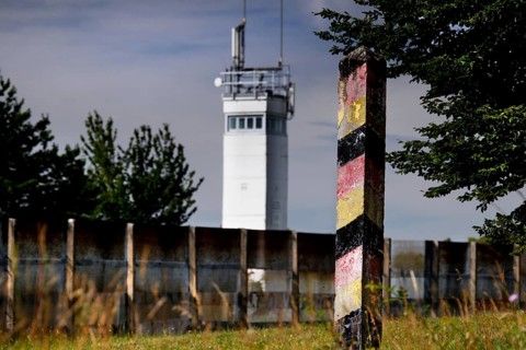 View from Ponit Alpha of the former German-German border