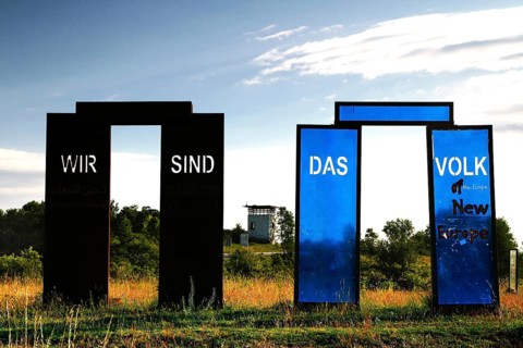 German Unity Sculpture Park at the former border crossing at Henneberg-Eussenhausen
