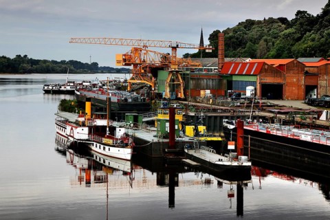 Shipyard in the Lower Town of Lauenburg