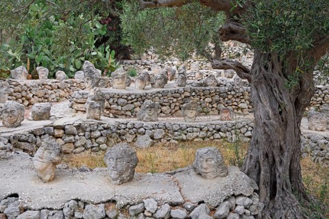 Thousands of sculpted figures by artist Filippo Bentivegna at Il Castello Incantato