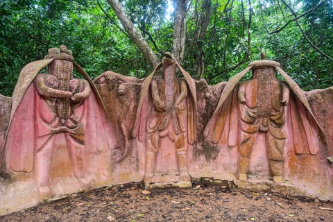 Voodoo scultpures in the Unesco site Osun-Osogbo Sacred Grove