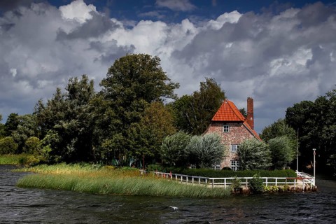 Mouth of the Wakenitz into the Ratzeburger See
