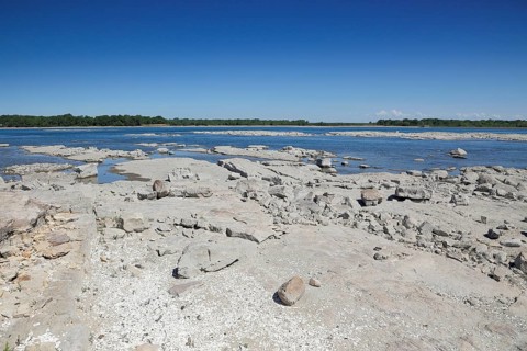 River at low level