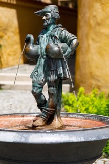 Goose-man fountain in the garden of Hohenschwangau Castle