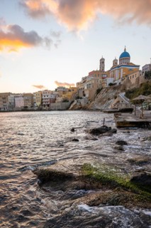 Coast and city view