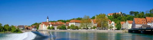 Old town of Landsberg am Lech with Lechwehr