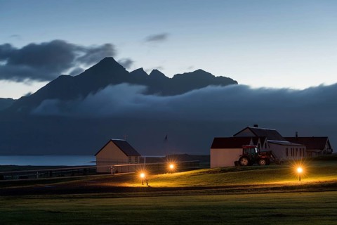 Illuminated farm