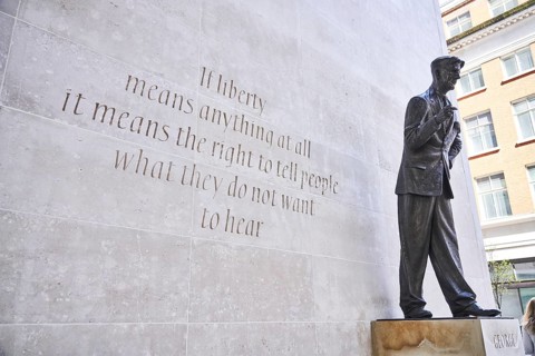 George Orwell congestion at BBC Broadcasting House