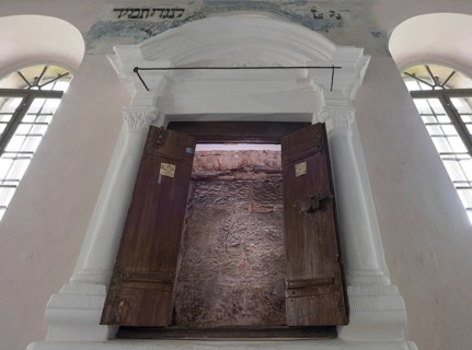 Open Torah cupboard in the synagogue