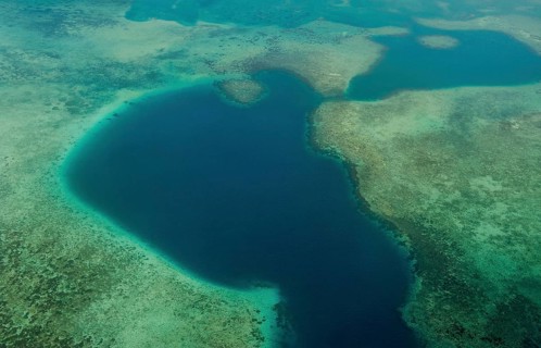 Aerial of the island of Upolo