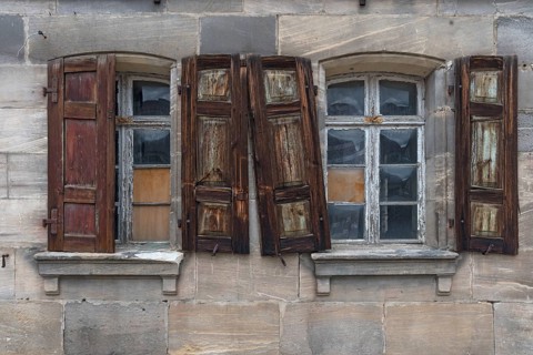 Window with shutters