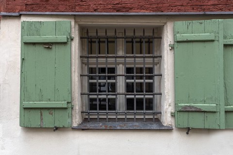 Barred window of today's Jewish Museum