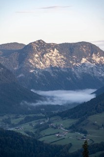 Hills and mountains at dawn