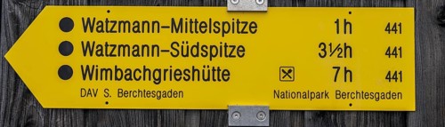 Hiking sign