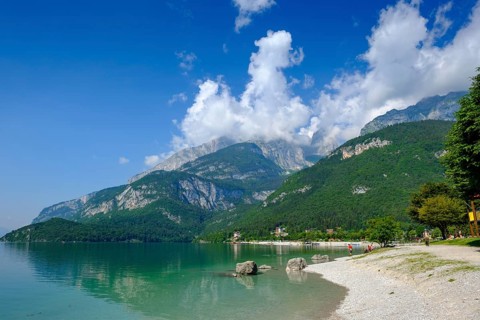 Molveno with Lake Molveno