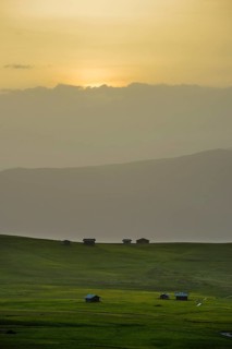 Evening view of the Ritten mountain range and the Rittner Horn (right)
