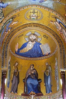 Altar room of the Cappella Palatina in the Palazzo dei Normannni also Palazzo Reale