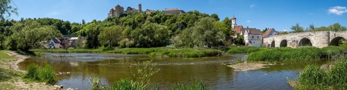 River Woernitz and Harburg Castle