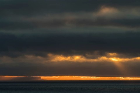 Coast of Strandir at sunset