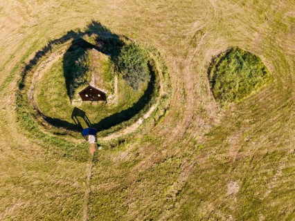 Old peat church of Groef or Grafarkirkja near Hofsos